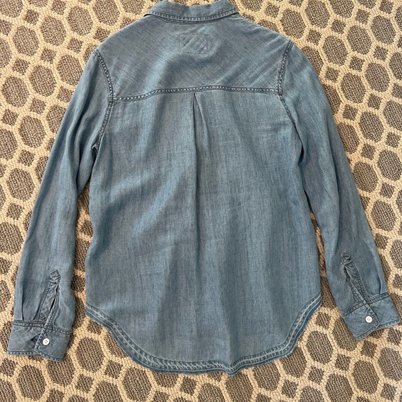 Rails Raw Hem Denim chambray Button Down Shirt size XS - Picture 11 of 14